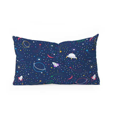 Insvy Design Studio Colourful Space Oblong Throw Pillow