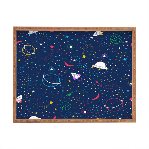 Insvy Design Studio Colourful Space Rectangular Tray