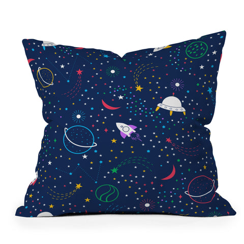 Insvy Design Studio Colourful Space Throw Pillow