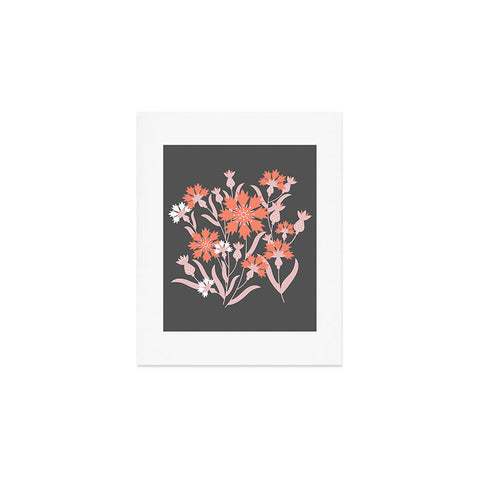 Insvy Design Studio Cornflower Orange and White Art Print