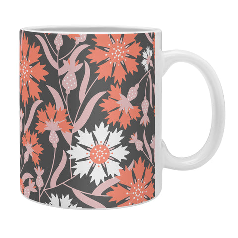 Insvy Design Studio Cornflower Orange and White Coffee Mug