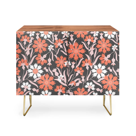 Insvy Design Studio Cornflower Orange and White Credenza