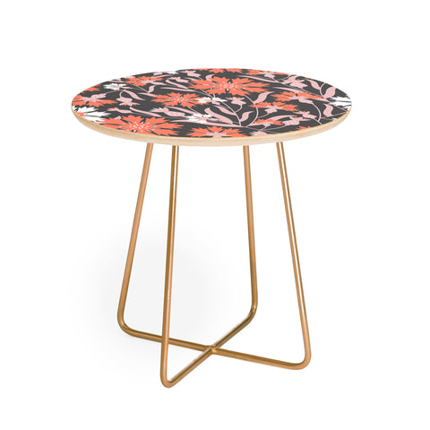 Insvy Design Studio Cornflower Orange and White Round Side Table
