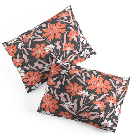 Insvy Design Studio Cornflower Orange and White Pillow Shams