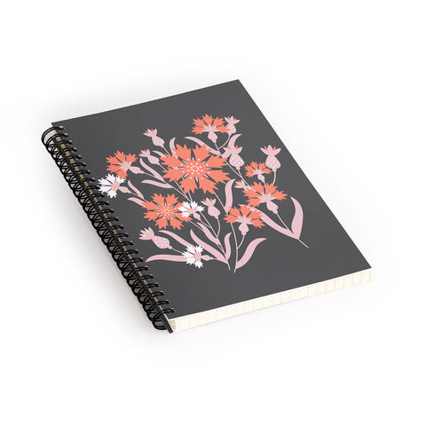 Insvy Design Studio Cornflower Orange and White Spiral Notebook
