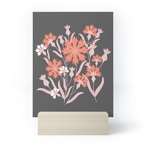 Insvy Design Studio Cornflower Orange and White Mini Art Print