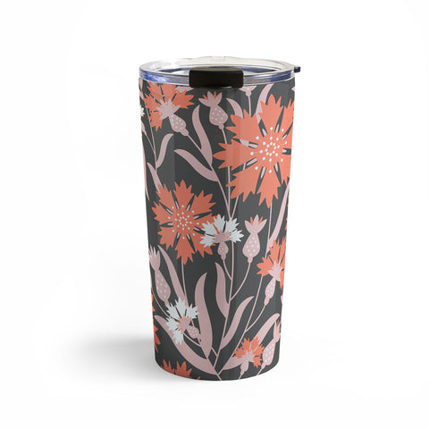 Insvy Design Studio Cornflower Orange and White Travel Mug