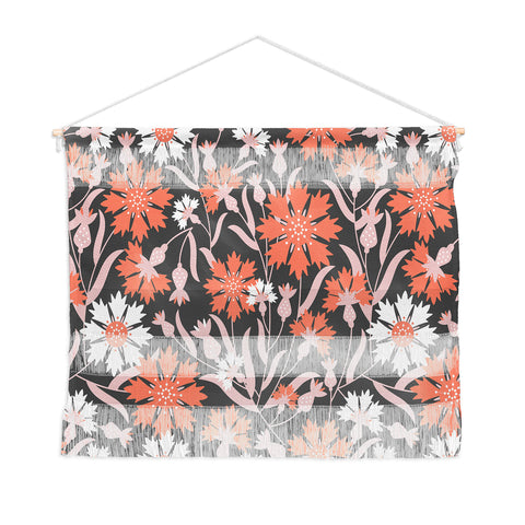 Insvy Design Studio Cornflower Orange and White Wall Hanging Landscape