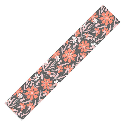 Insvy Design Studio Cornflower Orange and White Table Runner