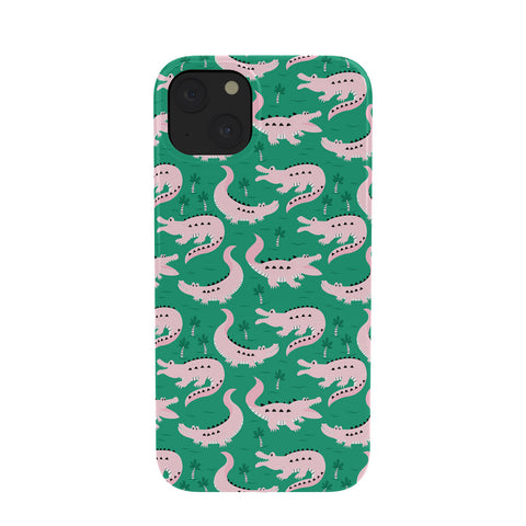 Insvy Design Studio Crocodile Pink Green Phone Case