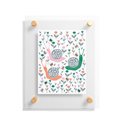 Insvy Design Studio Happy Snail and the Beetle Floating Acrylic Print