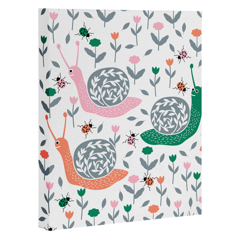 Insvy Design Studio Happy Snail and the Beetle Art Canvas