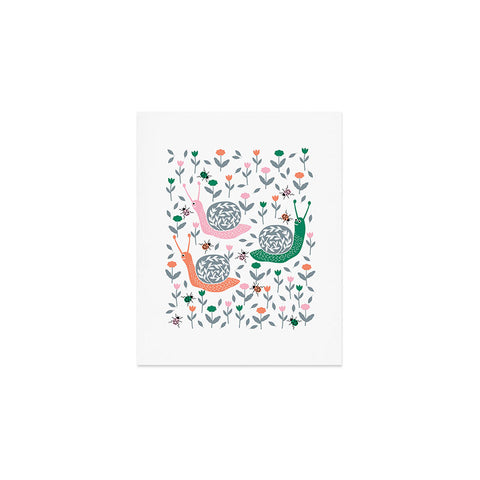 Insvy Design Studio Happy Snail and the Beetle Art Print