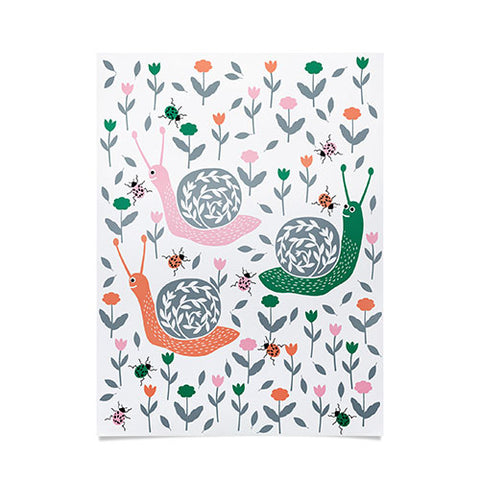 Insvy Design Studio Happy Snail and the Beetle Poster