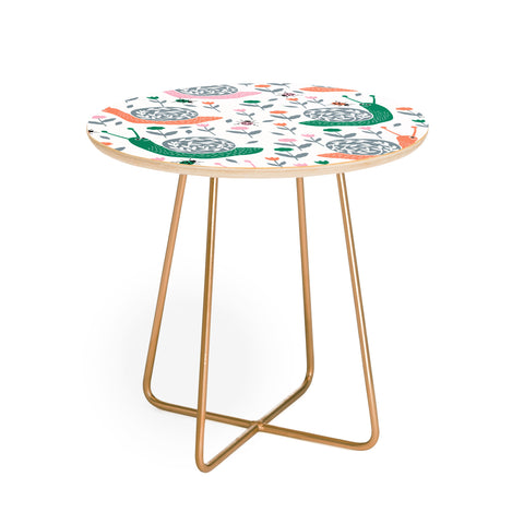 Insvy Design Studio Happy Snail and the Beetle Round Side Table