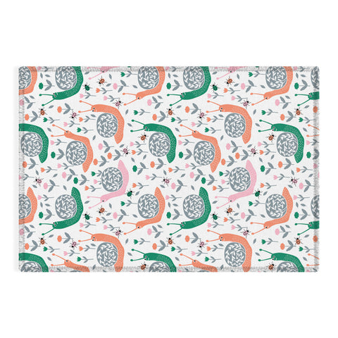Insvy Design Studio Happy Snail and the Beetle Outdoor Rug