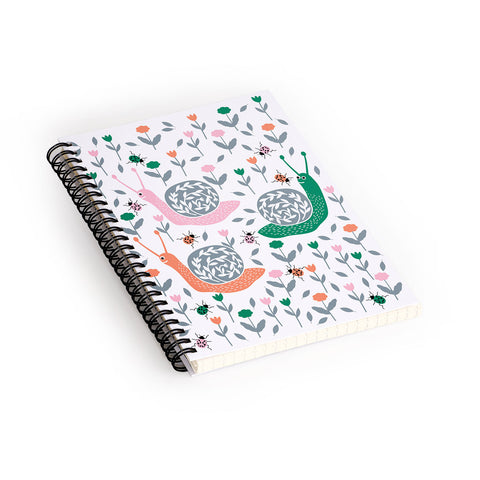Insvy Design Studio Happy Snail and the Beetle Spiral Notebook