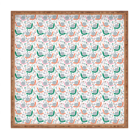 Insvy Design Studio Happy Snail and the Beetle Square Tray