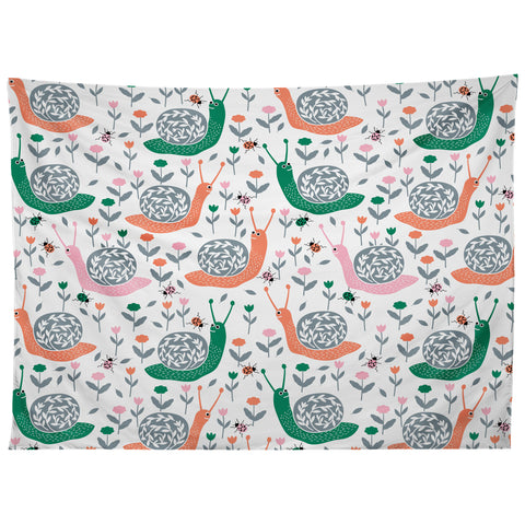 Insvy Design Studio Happy Snail and the Beetle Tapestry