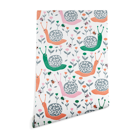 Insvy Design Studio Happy Snail and the Beetle Wallpaper