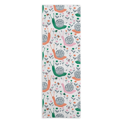 Insvy Design Studio Happy Snail and the Beetle Yoga Towel