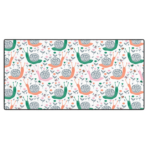 Insvy Design Studio Happy Snail and the Beetle Desk Mat