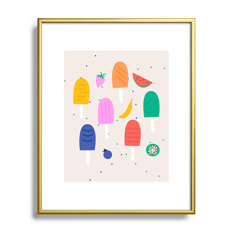 Insvy Design Studio Ice Pops Metal Framed Art Print