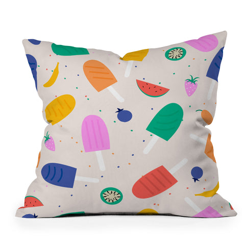 Insvy Design Studio Ice Pops Throw Pillow