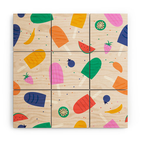 Insvy Design Studio Ice Pops Wood Wall Mural