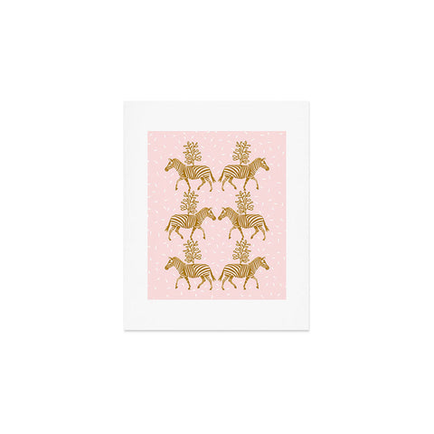 Insvy Design Studio Incredible Zebra Pink and Gold Art Print