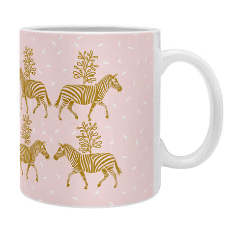 Insvy Design Studio Incredible Zebra Pink and Gold Coffee Mug
