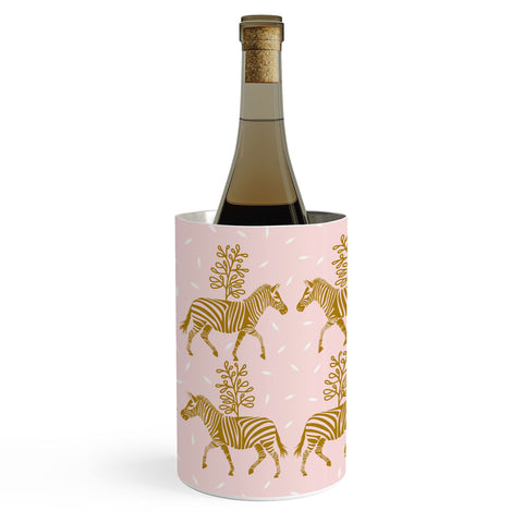 Insvy Design Studio Incredible Zebra Pink and Gold Wine Chiller