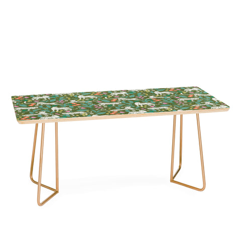Insvy Design Studio White Leopards in the Jungle Coffee Table