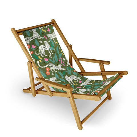 Insvy Design Studio White Leopards in the Jungle Sling Chair