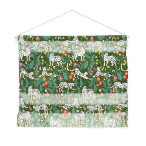 Insvy Design Studio White Leopards in the Jungle Wall Hanging Landscape