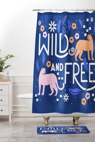 Insvy Design Studio Wild and Free I Shower Curtain And Mat