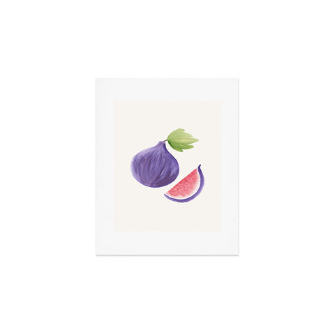Intemporalis Fig Fruit Watercolor Painting Art Print