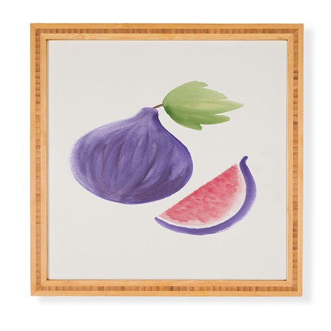 Intemporalis Fig Fruit Watercolor Painting Framed Wall Art