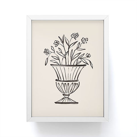 Intemporalis Garden Pot Antique Vase Flower Framed Mini Art Print