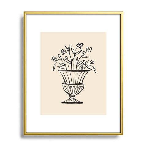 Intemporalis Garden Pot Antique Vase Flower Metal Framed Art Print