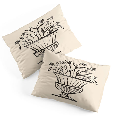 Intemporalis Garden Pot Antique Vase Flower Pillow Shams