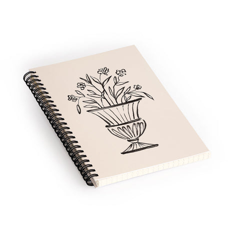 Intemporalis Garden Pot Antique Vase Flower Spiral Notebook
