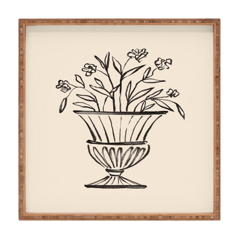 Intemporalis Garden Pot Antique Vase Flower Square Tray