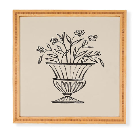 Intemporalis Garden Pot Antique Vase Flower Framed Wall Art