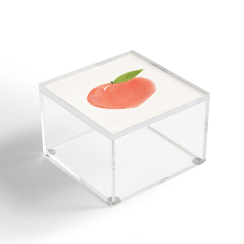Intemporalis Peach Fruit Watercolor Painting Acrylic Box