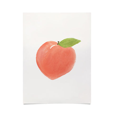 Intemporalis Peach Fruit Watercolor Painting Poster
