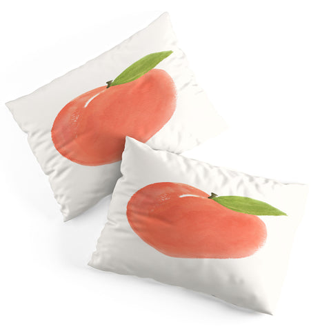 Intemporalis Peach Fruit Watercolor Painting Pillow Shams