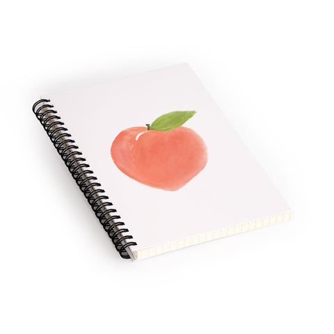 Intemporalis Peach Fruit Watercolor Painting Spiral Notebook
