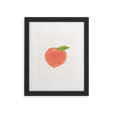 Intemporalis Peach Fruit Watercolor Painting Framed Art Print