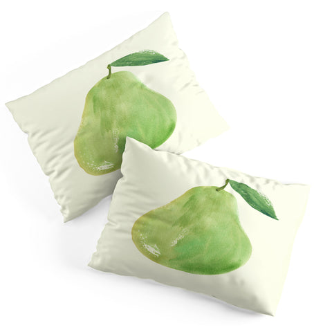 Intemporalis Pear Watercolor Illustration Pillow Shams